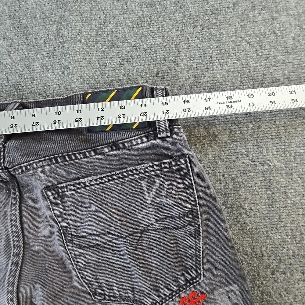 POLO Ralph Lauren Jeans 30x28 Mens Black New York Varsity Tiger Classic Fit